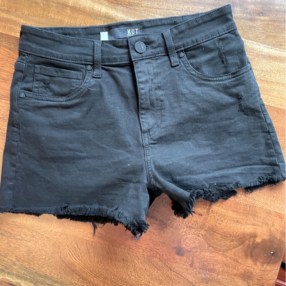 Black Denim Stretchy Shorts